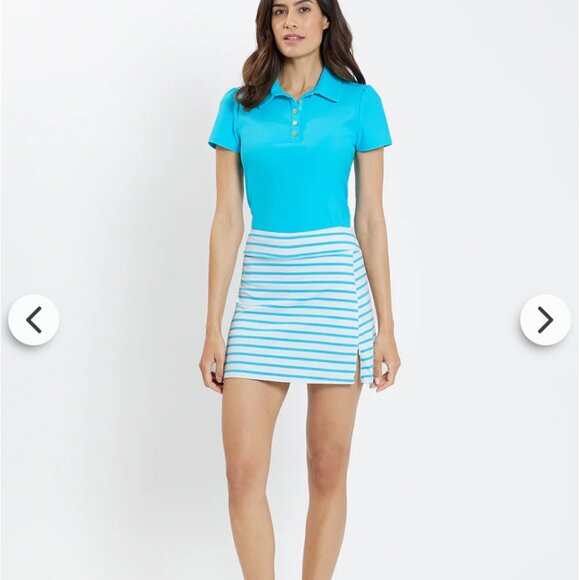Jude Connally Morgan Skort Jude Cloth in Everyday Stripe Aqua Size XS - Picture 1 of 5